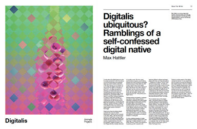 'digitalis ubiquitous?' by max hattler in animate projects 'digitalis catalogue', december 2011